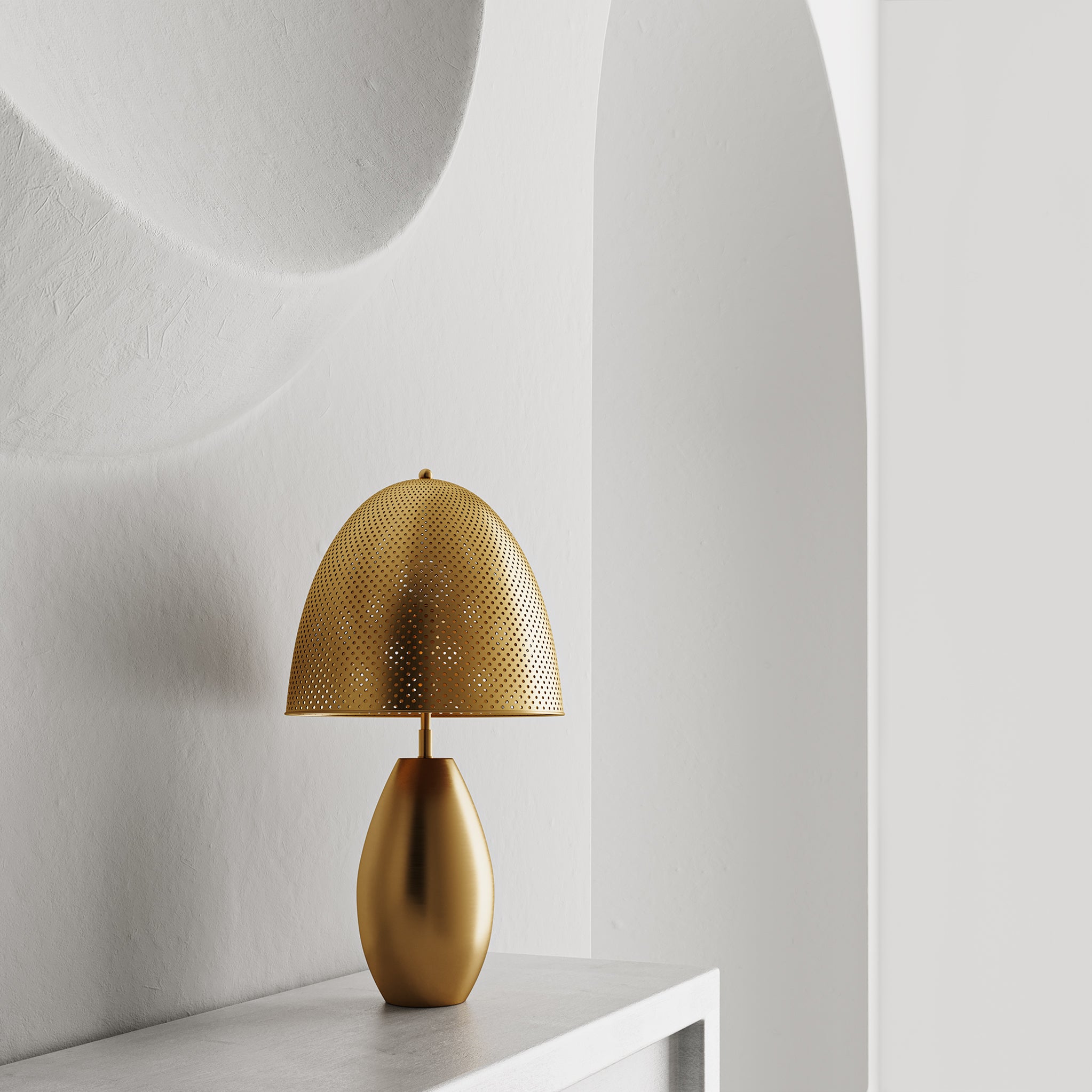 NEYAH GOLD PERFORATED LAMP - PREORDER