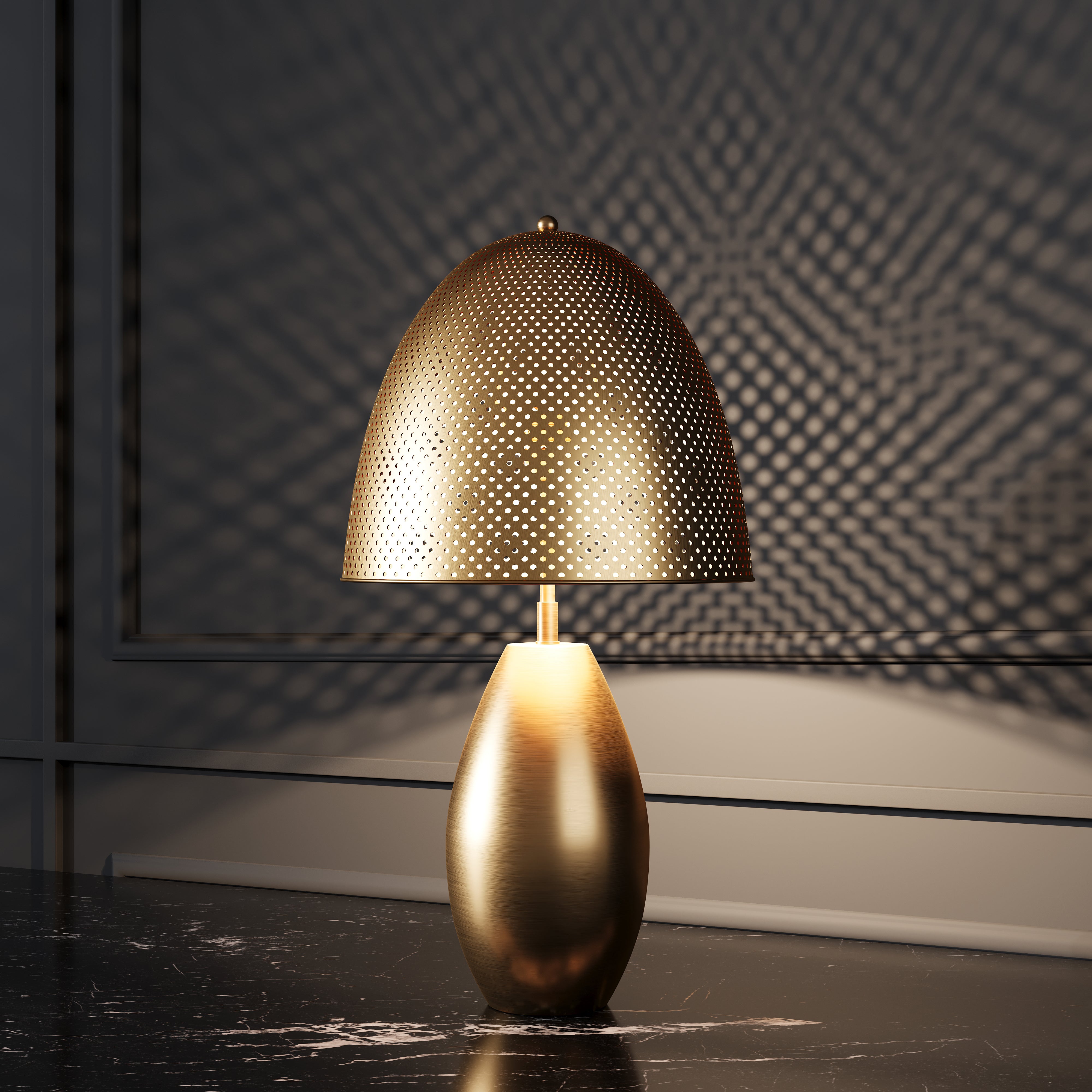 NEYAH GOLD PERFORATED LAMP - PREORDER